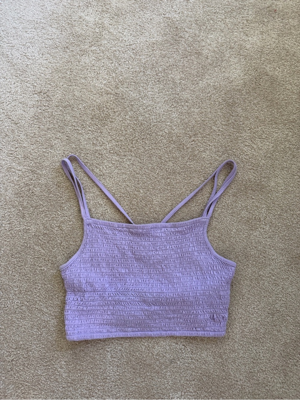 ASOS Lavender Smocked Cropped Tank